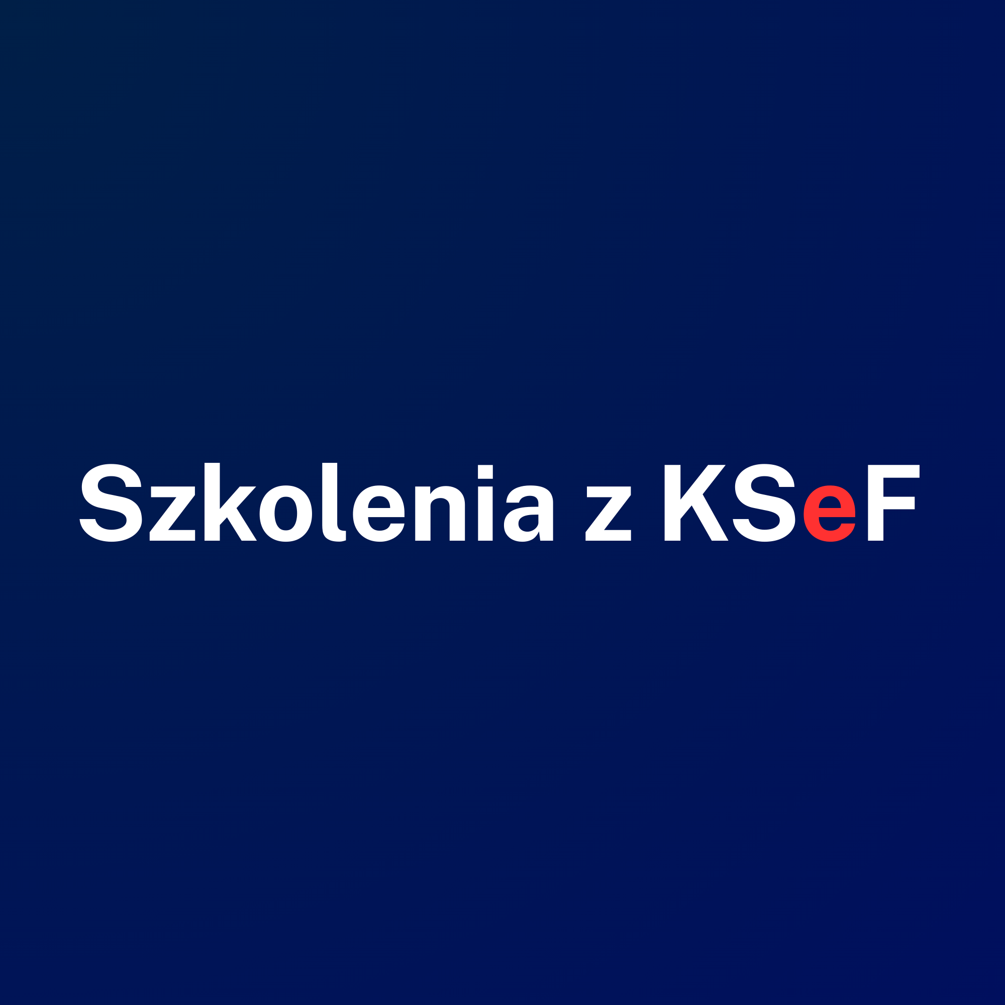 Szkolenia z KSeF
